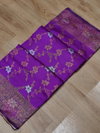 Ddf Purple Flower Designer Banarasi Silk Sarees Wholesale Price In Surat